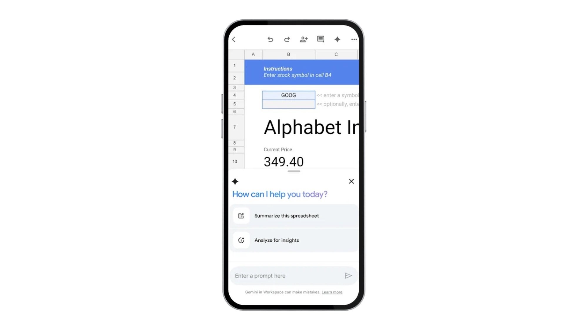 Google Sheets on iPhone finally catches up to Android with Gemini upgrade