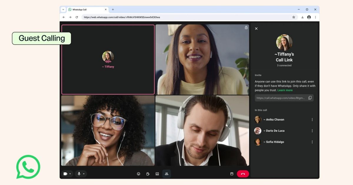 WhatsApp takes on Zoom and Google Meet with guest calling