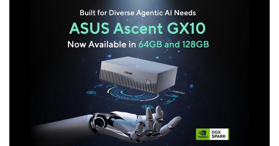 Asus Ascent GX10: новая версия компактного ПК с 64 ГБ для локального ИИ