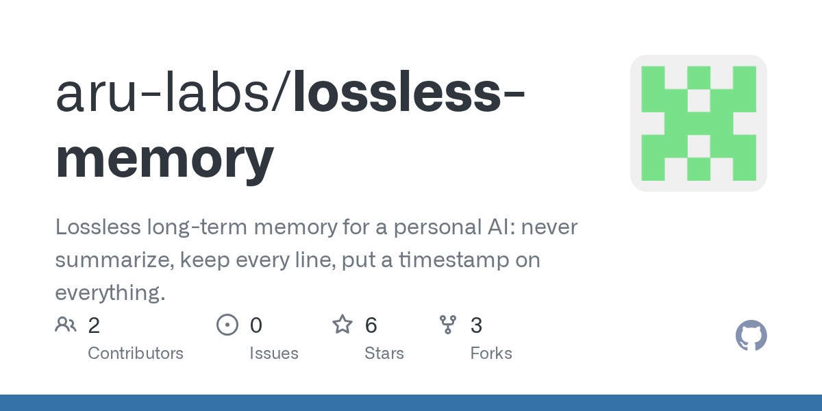 Lossless-memory: A Personal AI Memory That Never Summarizes