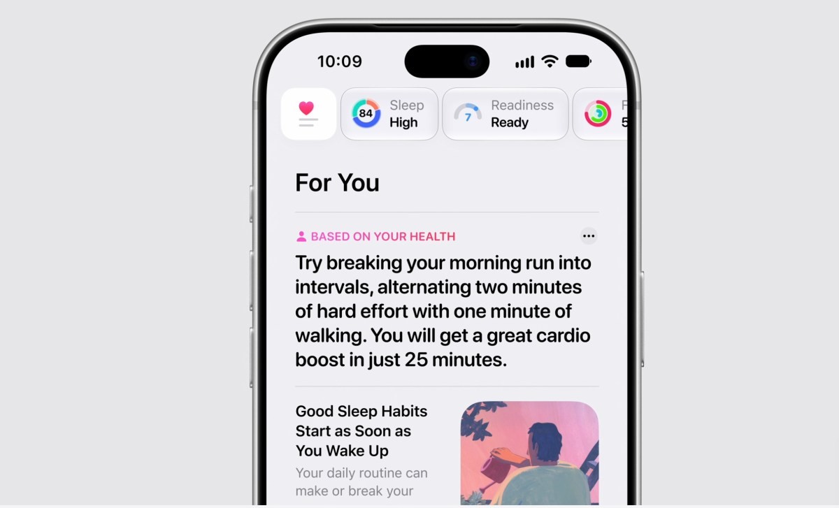 Apple revamps Health app with health age and readiness score calculations