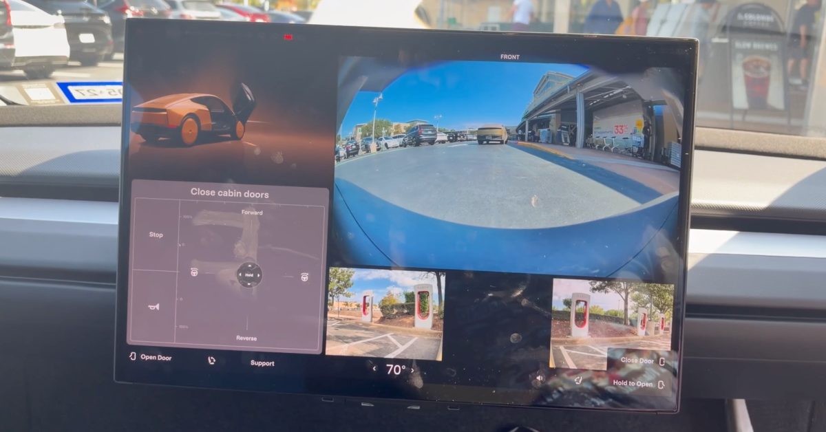 Tesla Cybercab features a hidden virtual joystick for manual driving