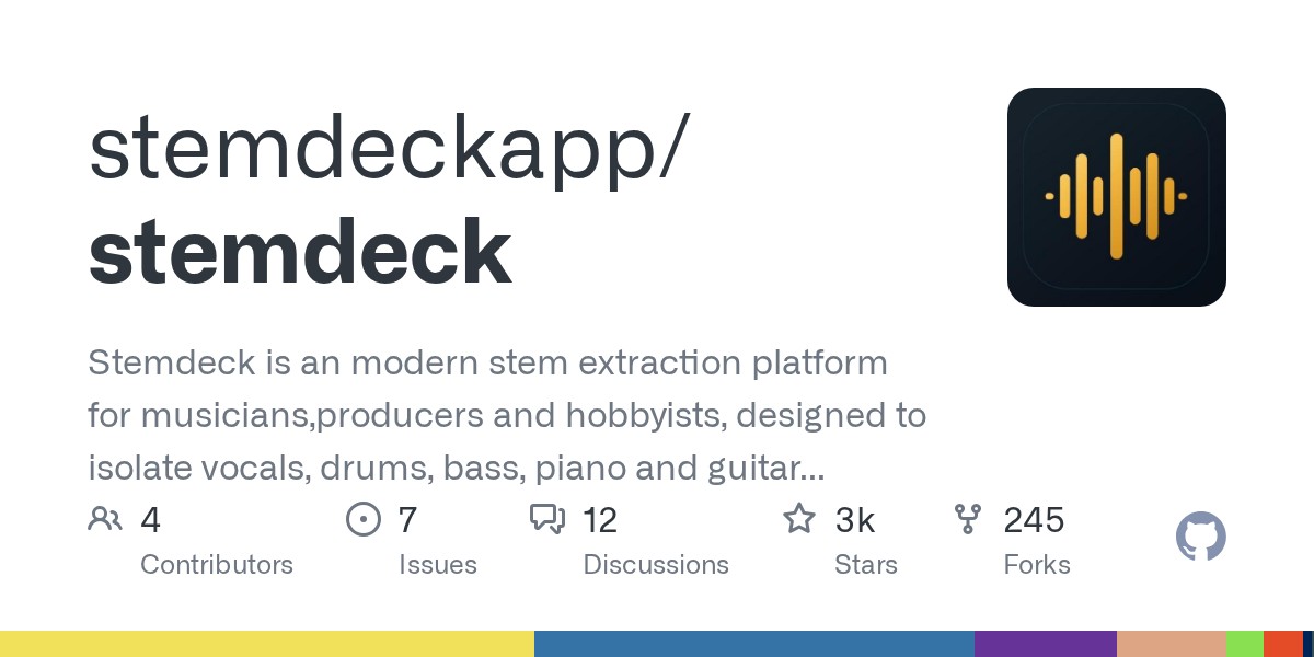 StemDeck: A Free, Open-Source and Local AI Stem Separator