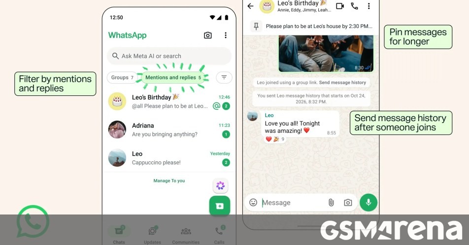 WhatsApp guruhli statuslar va xabarlarni qadash funksiyalarini taqdim etdi