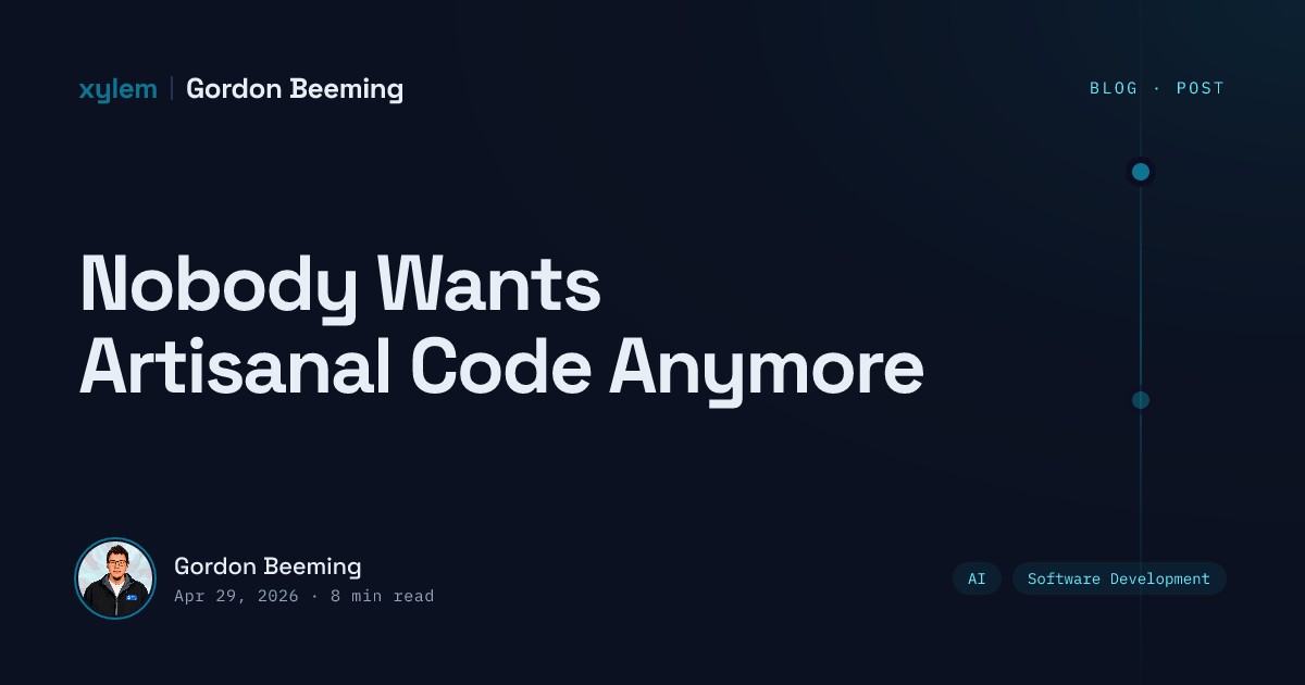 Nobody Wants Artisanal Code Anymore